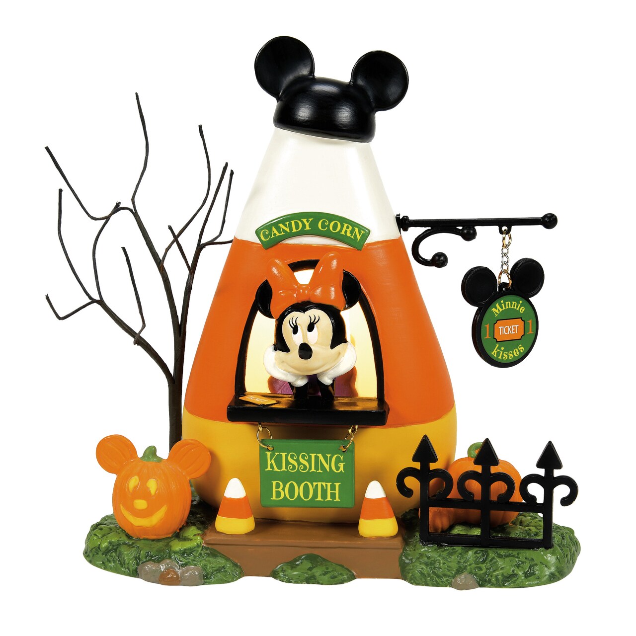 Department 56 Disney Village Minnie's Kissing Booth Halloween Lit Village Building 5in H